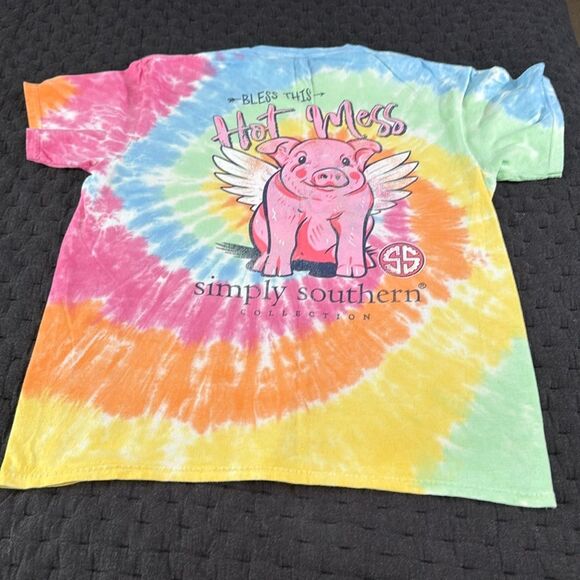 Simply Southern Tie Dye Tee with Logo - Picture 3 of 6